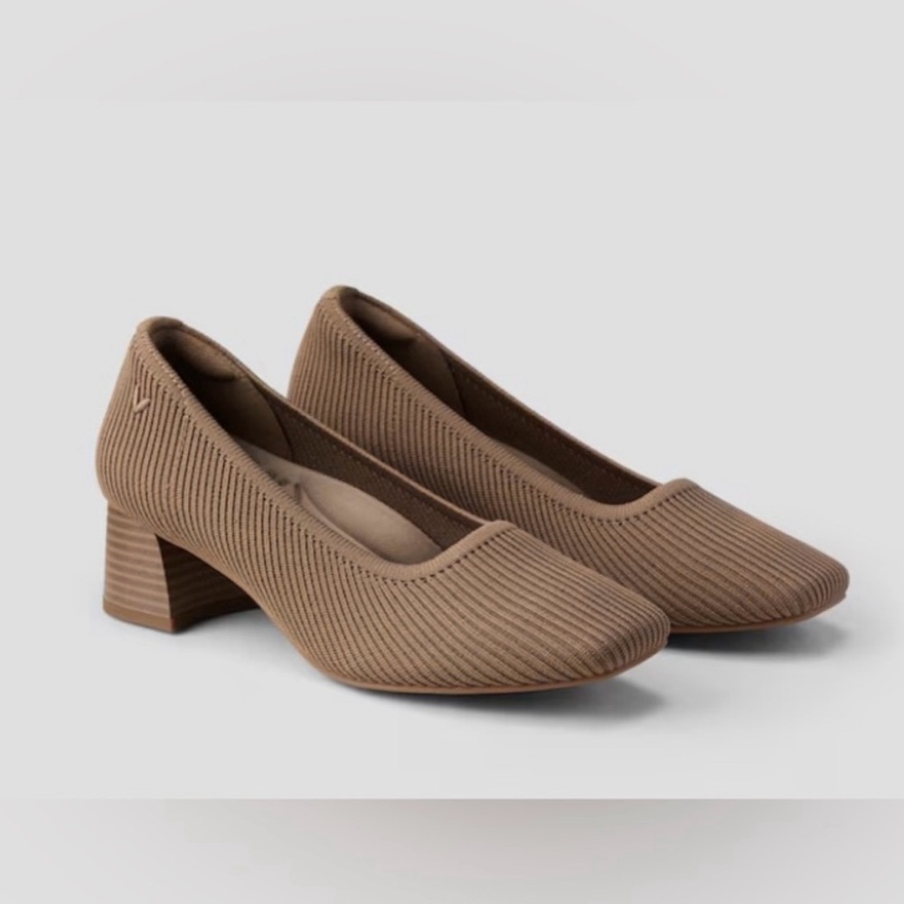 New! Womens Vivaia Square-Toe Chunky Heels (Melody 2.0) espresso 39 size 8